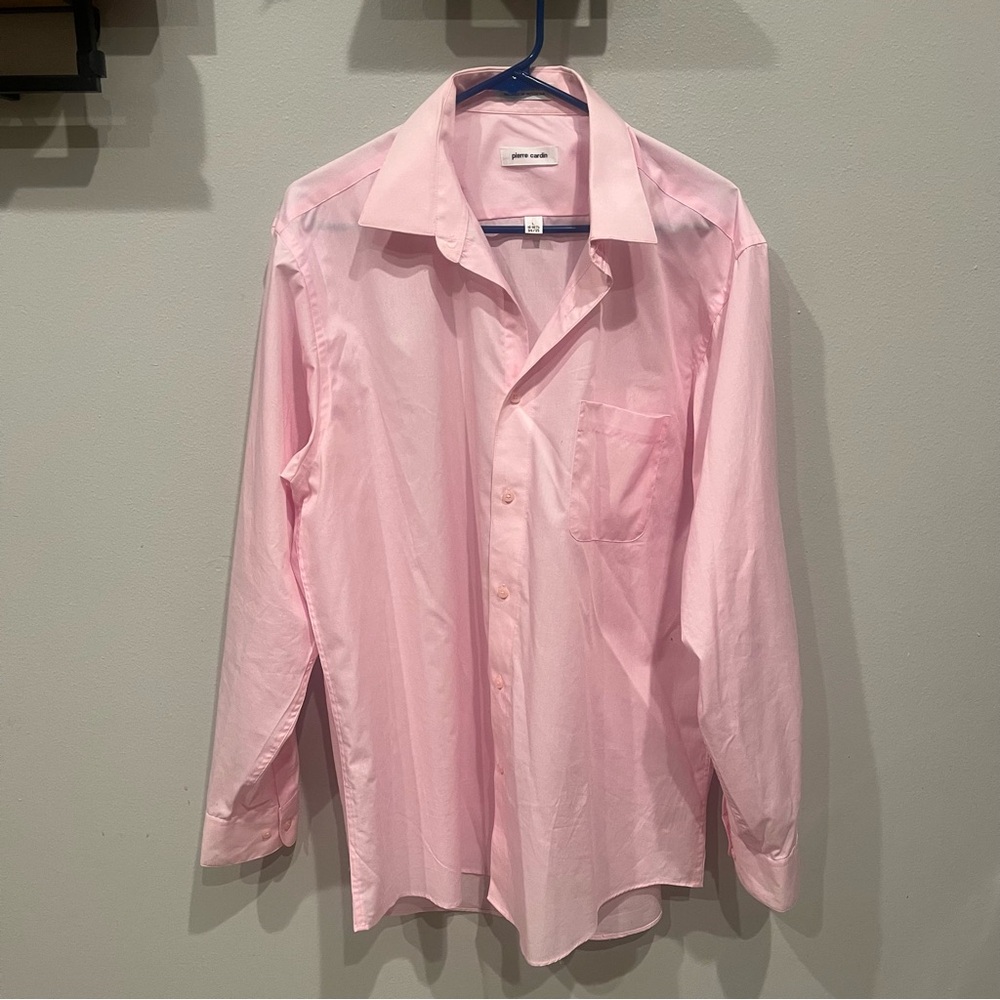Pink Pierre Cardin Dress Shirt Size Large